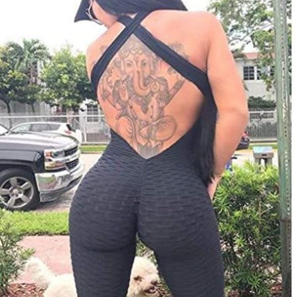 SEASUM Women Texture Bodysuit Sleevesless Jumpsuit - Picture 5 of 6